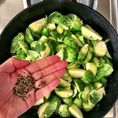 Salt & pepper your sprouts